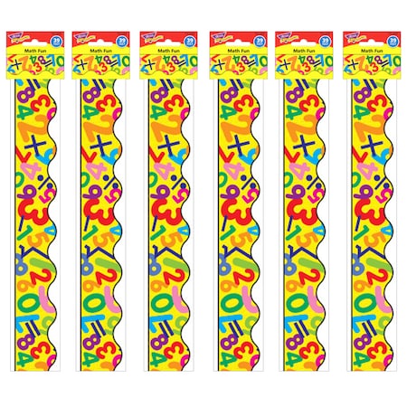 Trend Enterprises Math Fun Terrific Trimmers, 39 Feet/Pack, PK6 T91400